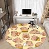 1pc Capoeira Office Round Area Rug, Under Office Chairs Bedroom Living Room Home Decor, Room Deco
