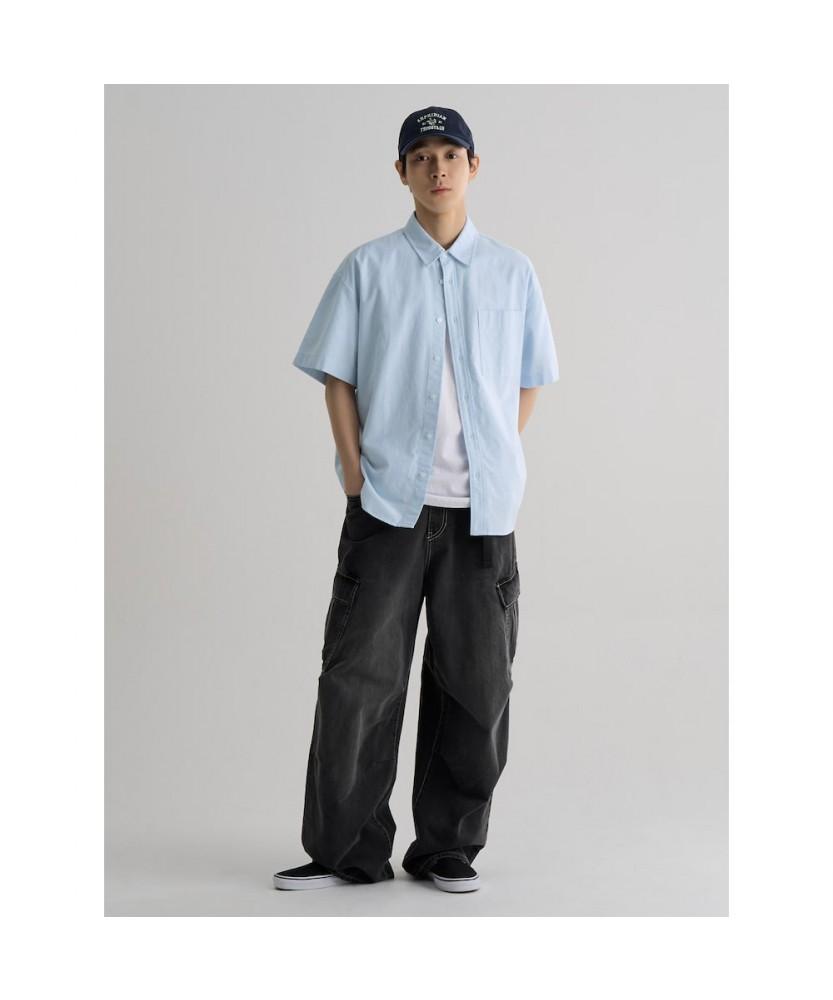8SECONDS Lightweight Full-Band Cargo Denim Pants Ash