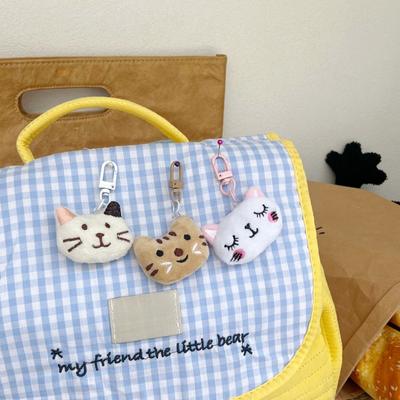 Cute Cartoon Cat Doll Key Chains Comfortable  Metal Buckle Girl's Schoolbag Ornaments