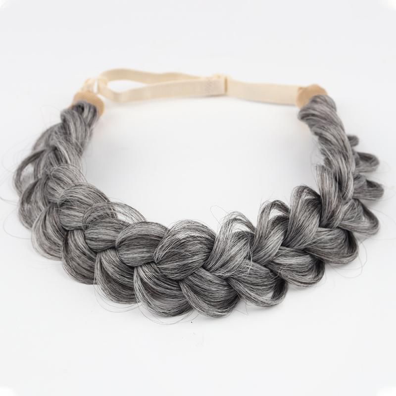 1 Pcs Synthetic Premium Adjustable Handmade Wig Braided Elastic Band Hair  Braiding Hair Headband Headwear For Women
