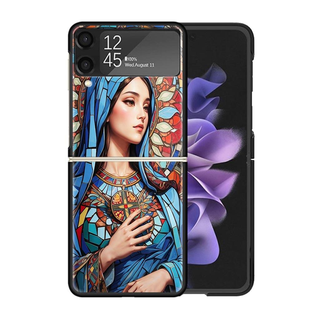 

Virgin De Guadalupe Virgen Mary Clear Phone Case For Samsung Z Flip 7 6 5 4 3 Galaxy ZFlip7 ZFlip6 ZFlip5 ZFlip4 ZFlip3 5G Print Samsung Z Flip 6