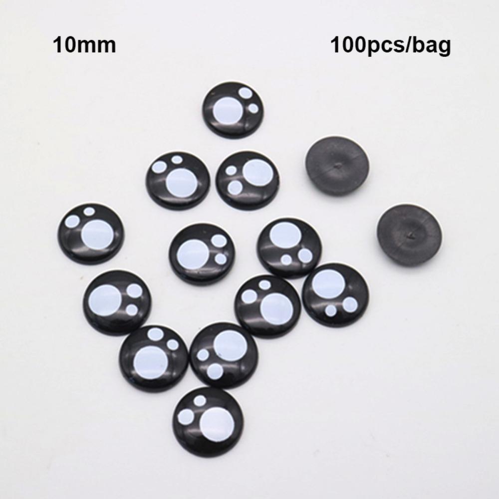 100pcs 8-16mm Flat Circle Bear Foot Eyes 2Styles Animal Puppet Crafts  For White Bear Doll