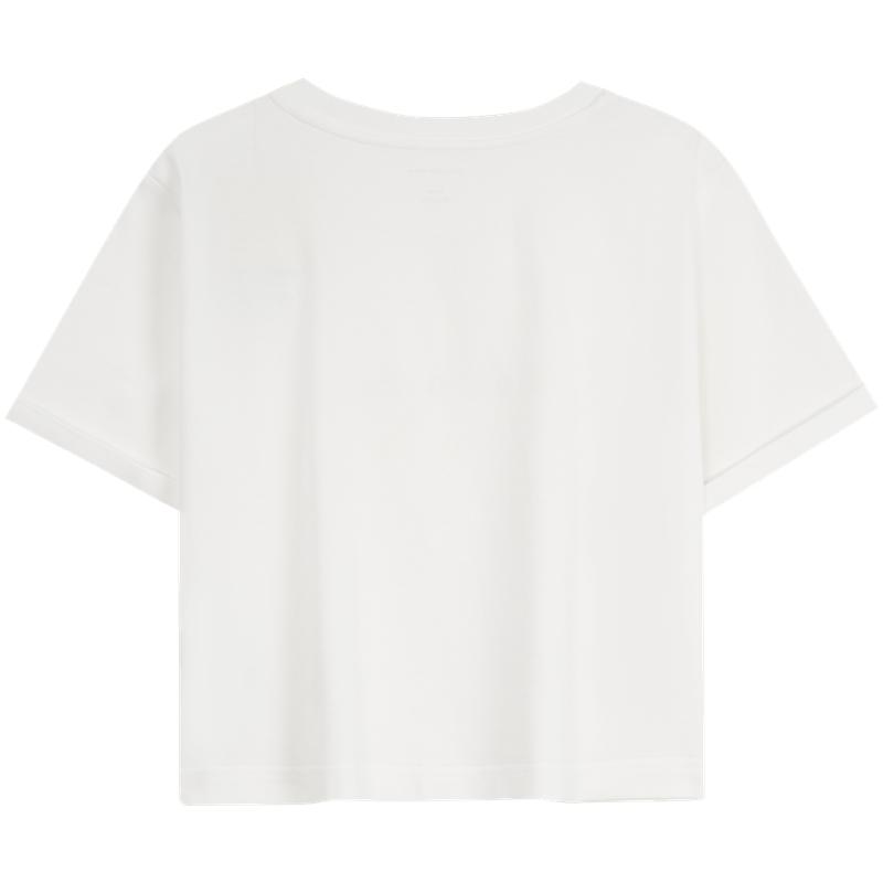 Calvin Klein Loose Fit Round Neck Short Sleeve T-Shirt Women tops White 47AB814