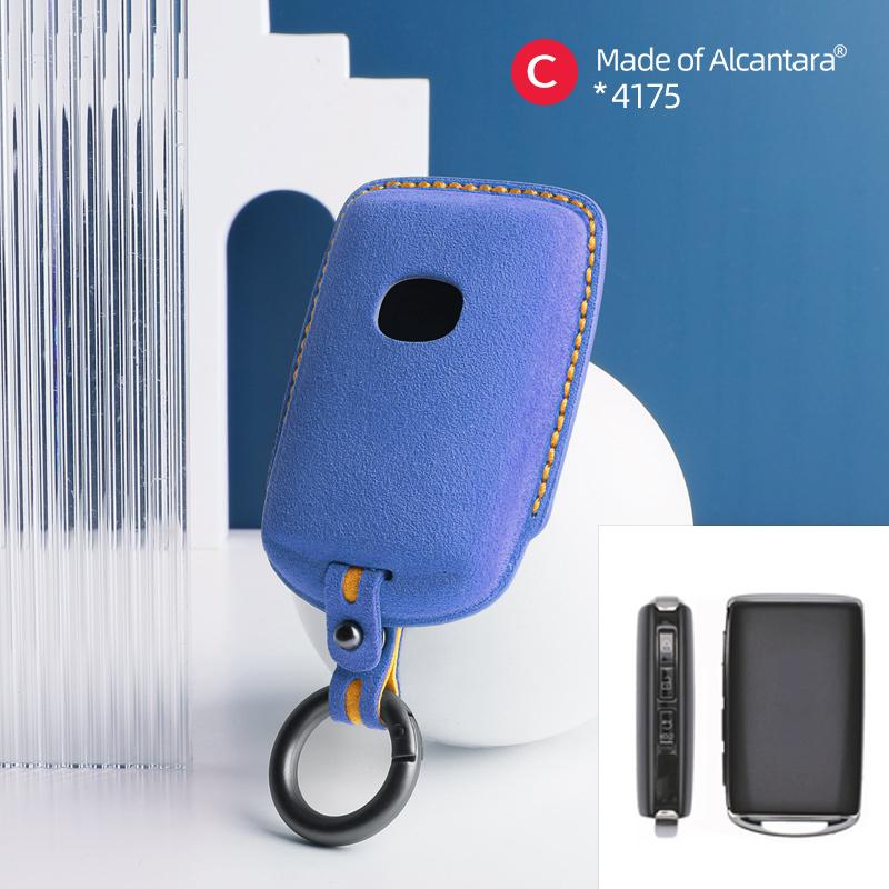 Interior Mouldings For Mazda 3 6 CX30 CX3 CX5 CX8 CX9 MX30 Car Key Case Remote Cover Shell Suede Alcantara Keychain Leather Prot