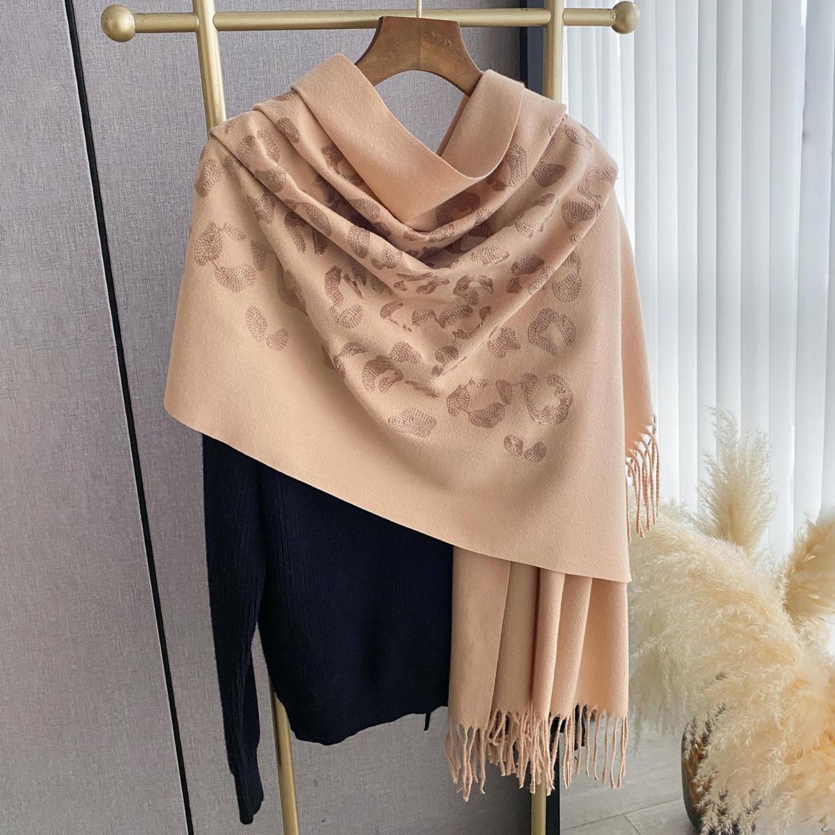 

Luxury Warm Poncho Cashmere Winter Women Scarves Embroidery Shawl Wraps Female Thick Pashmina Blanket Bufanda Echarpe Scarf