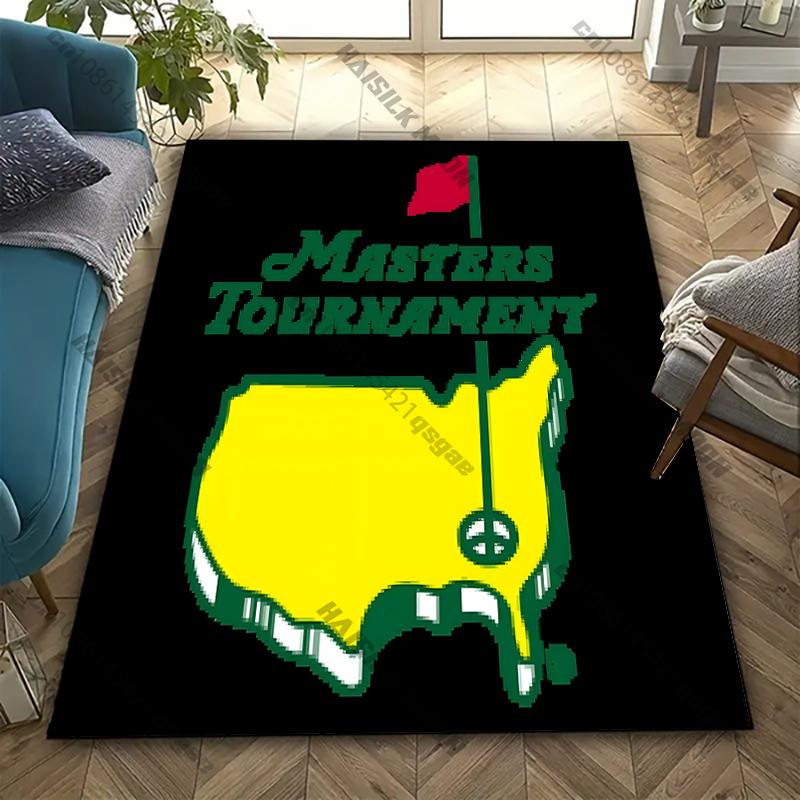 1PC P-Prem1um Golf M-Masters Logo Carpet Rug for Living Room Bedroom Sofa,Office Areas, Mat,Multi Size Optional, Great Gift Rug