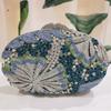 WHTUOHENG Crystal Evening Purse Bags For Women Diamond Flower Bags  Gold/Silver Party Wedding Handbag Dinner CocktaiL Clutches