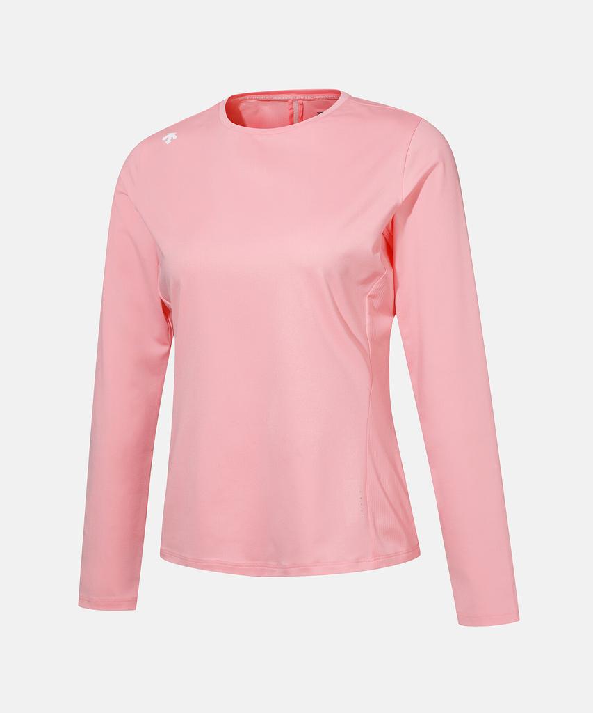 Descente Women'S Essential Slim Fit Long Sleeve T-Shirt Pink (Sp122Ttl11)