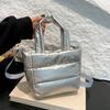Adjustable Strap Puffy Handbag Large Capacity Puffer Crossbody Bag Quilted Shoulder Bag  Casual
