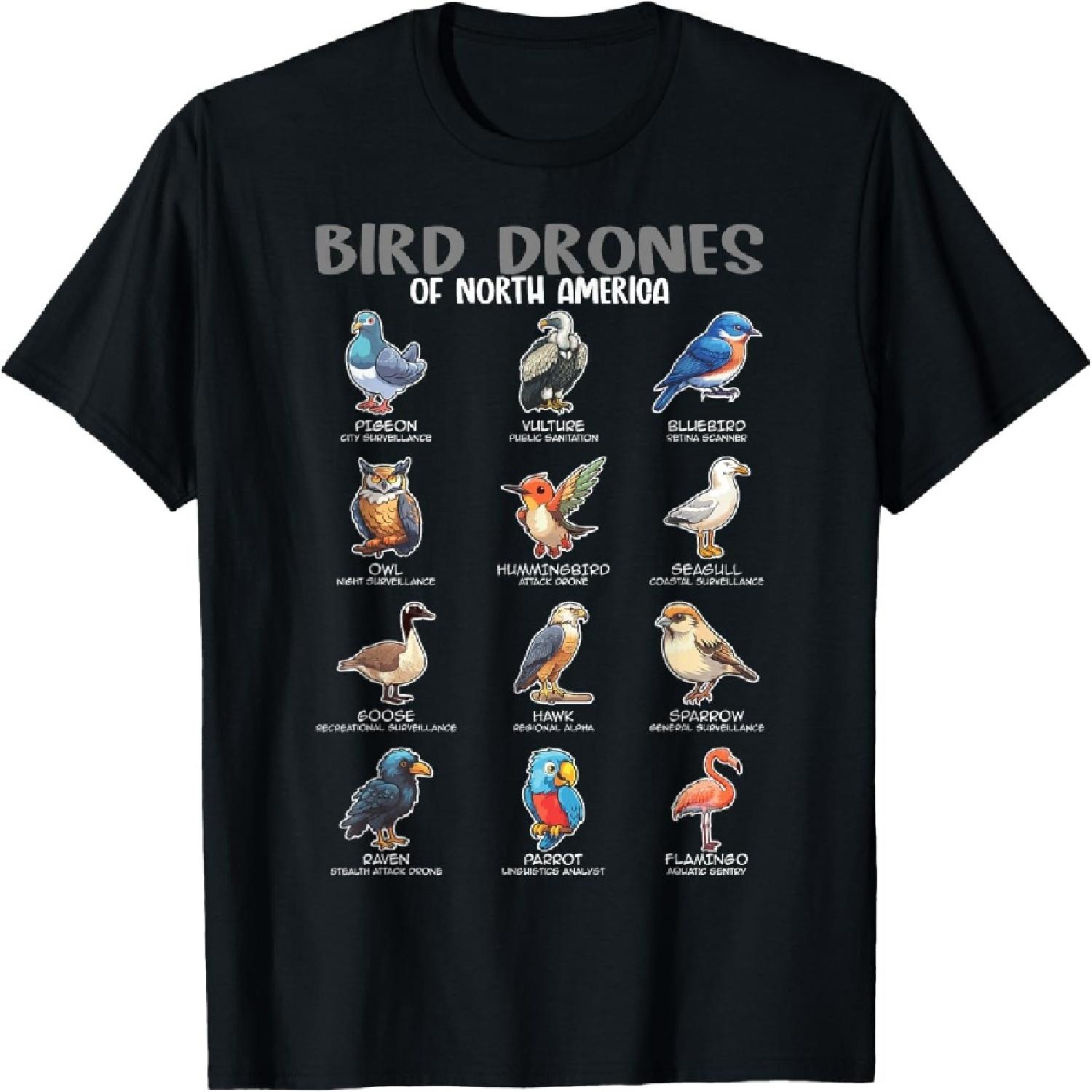 Bird Drones Of North America, Ornithologist Ornithology T-Shirt S
