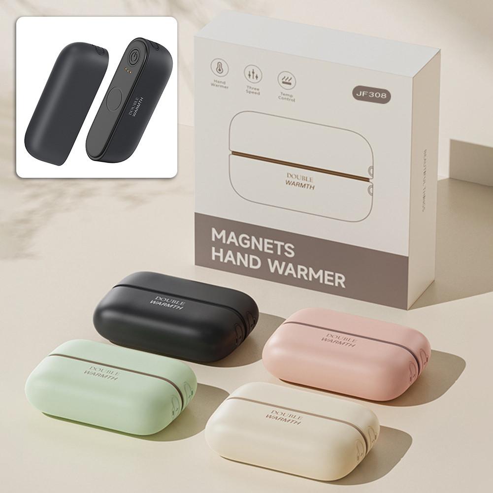 Portable Dual-Palm Rechargeable Magnets Hand Warmers USB Powered Lightweight Double Hand Warmer