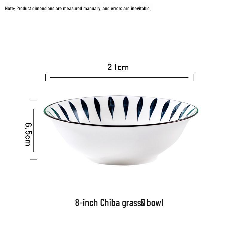 Japanese 10-Person Tableware Set: Creative Rice Bowls, Plates, and Noodle Bowls Combination.