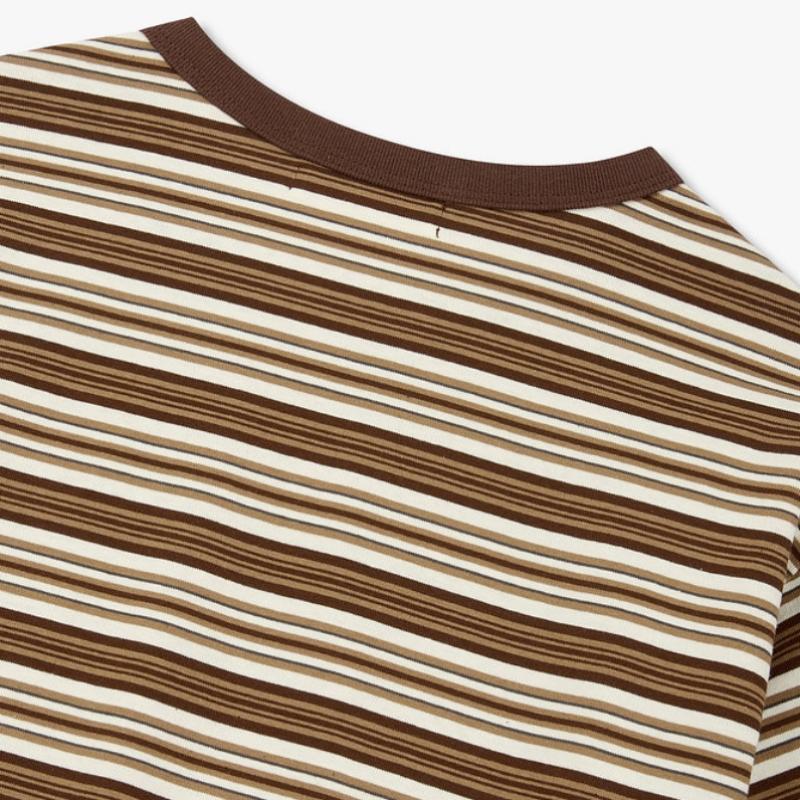STudio Tomboy MulTi STripe Crop ShorT Sleeve T shirT 9176322976