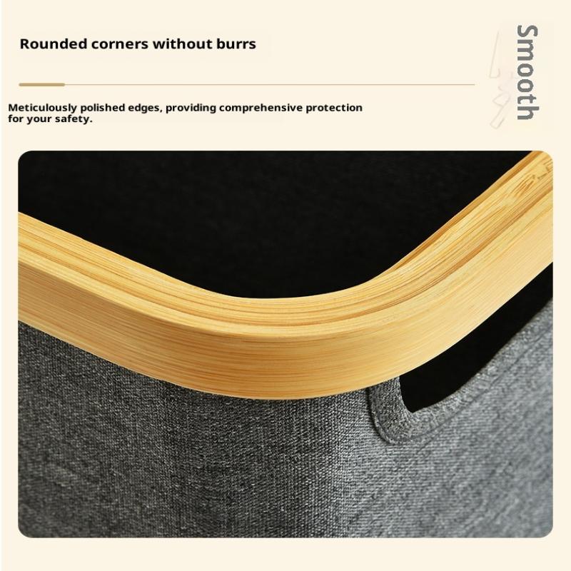 Bamboo Toilet Paper Holder With Lid - Self-Contained Bathroom Organizer With Handle, Enclosed Tissue Storage Box