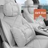 Deep Blue Car Headrest Lumbar Support and Neck Protection Pillow, Compatible with L06/S05/S07/S09/SL03, Nappa Leather Upholstery.