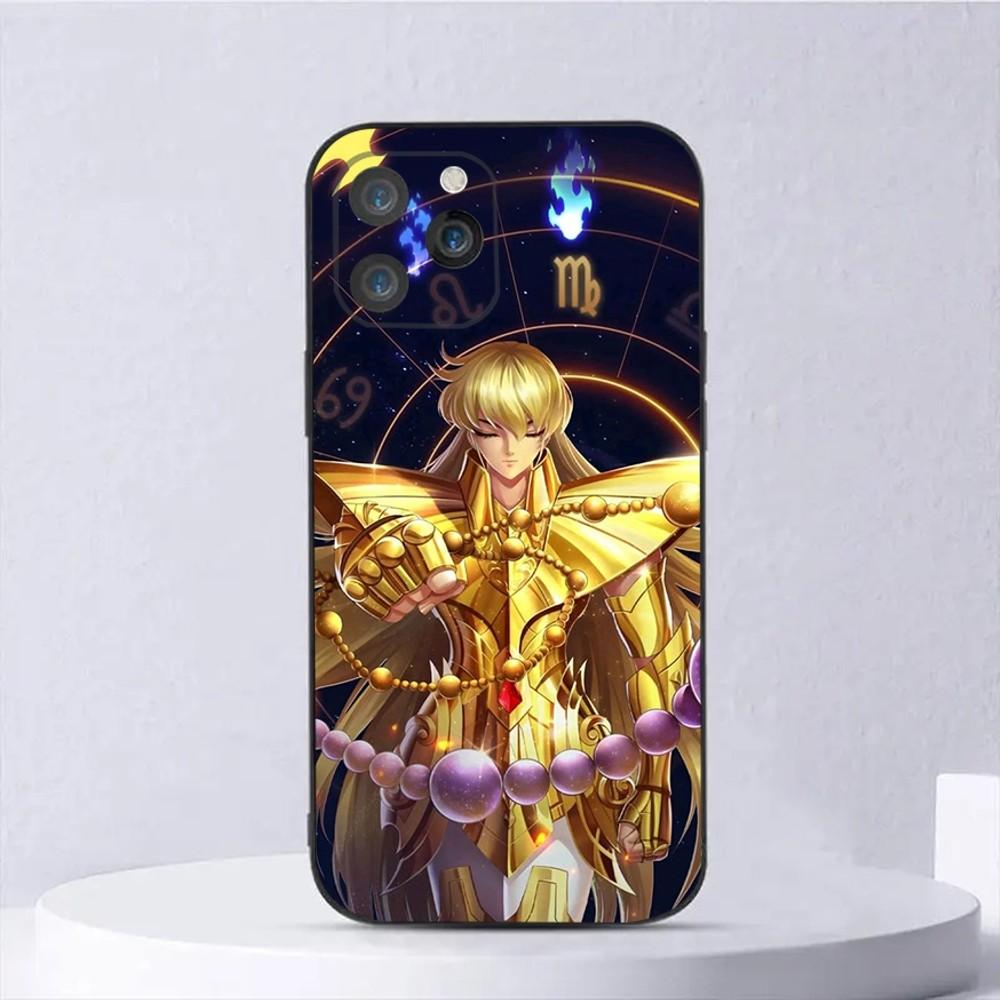 Saint Seiya Virgo Shaka Phone Case For iPhone 16,15,14,13,12,11,Plus,Pro Max,XS,X,XR,SE,Mini,8,7 Soft Silicone Black Cover