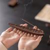 Retro Incense Burners Wooden Carved Incense Holder Creative Boat Incense Holder  Living Room