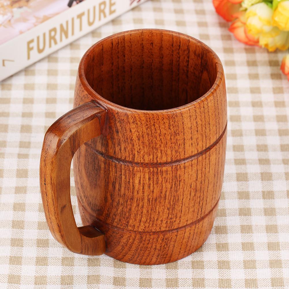 Top Wooden Tea Cup, Collection Beer Cup Polish Wooden Mug Beer Mug for Tea Coffee Collection