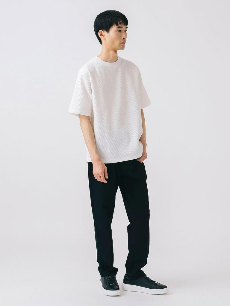 Beams Heart Quick-Dry S/S Waffle T-Shirt (Moisture-Wicking, Quick-Drying, and Pill-Reducing), Men's White, Size L, 42040348639