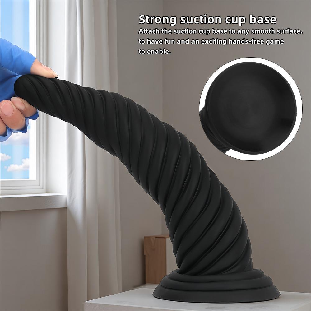 Silicone Thread Black Chrysanthemum Anal Plug  Oversized Coarse Anal Expansion Device  Toy Sex Product, Pagoda Penis