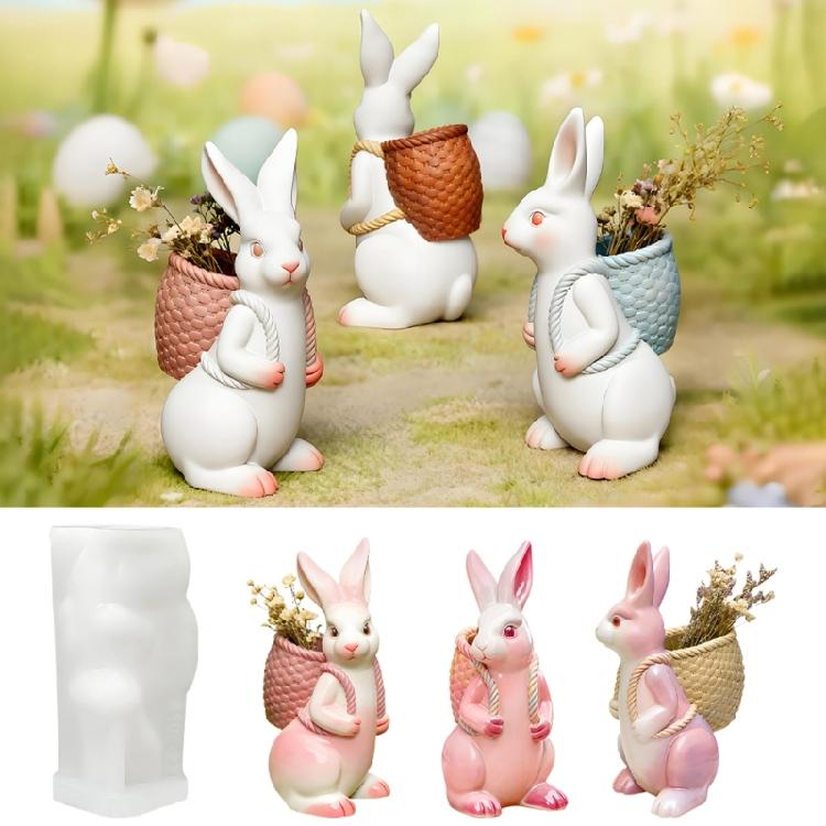 High Temperature Resistant Rabbits Candle Mould For Easters Craft And Soys Candle Creation