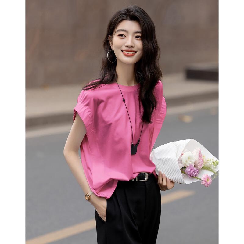 Demana Lightweight 180G Cotton-Spandex Women s Round Neck T-Shirt L