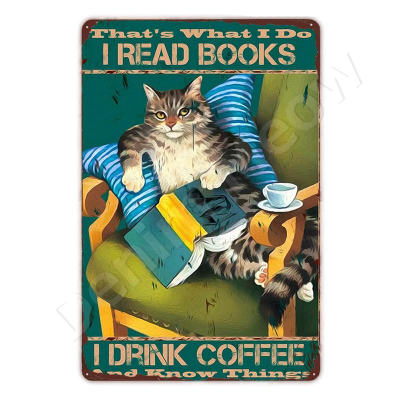 Funny Bathroom Quote Metal Tin Sign, Black Cat, Wash Your Paws, Poster for Home, Bathroom, Cafe, Wall Decor, Gift for Women