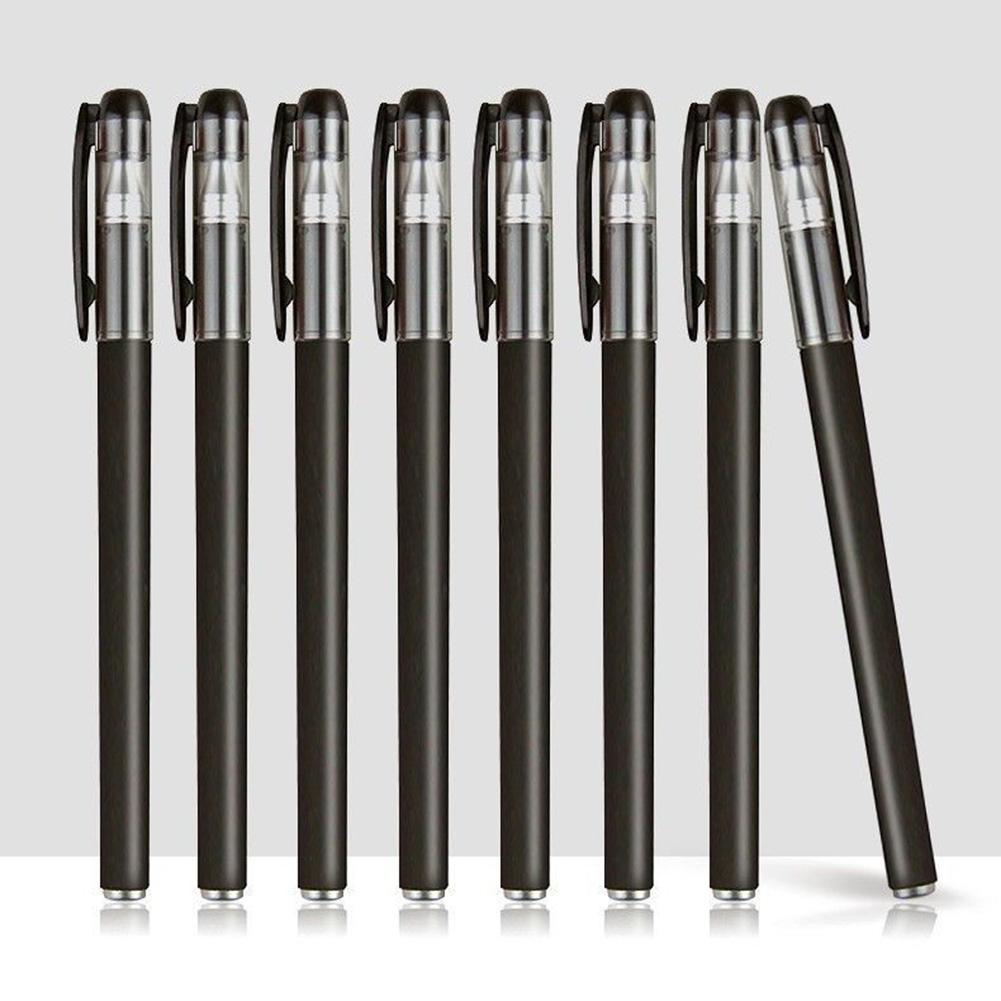 12 Pcs Liquid Ball Pen Quick Drying Test Signature Gel Pen 0.5mm Black Blue Ink School Office Ball Pen Stationer Supplies