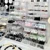 Handgefertigte durchsichtige Schreibtisch-Organizer-Box mit Perlen für Armbänder und lose Perlen