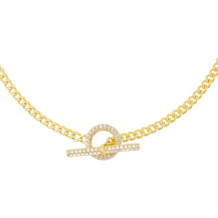 5MM Width Miami Cuban Link Rose Gold 18k Gold Plated European Women Micro Pave Cz Ice Toggle Link Choker Necklace 16inches(40.64cm)