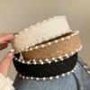Heavy Industry Wool Pearl Headband High Sense Wide-Edged Headhoop High Skull Top Hair Fixer Light Hair Accessories