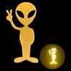 Fashion Alien Peace Highly Reflective Warning Decal Car Sticker Personality for Motorcycle Vinyl Decals Accessories Sunscreen