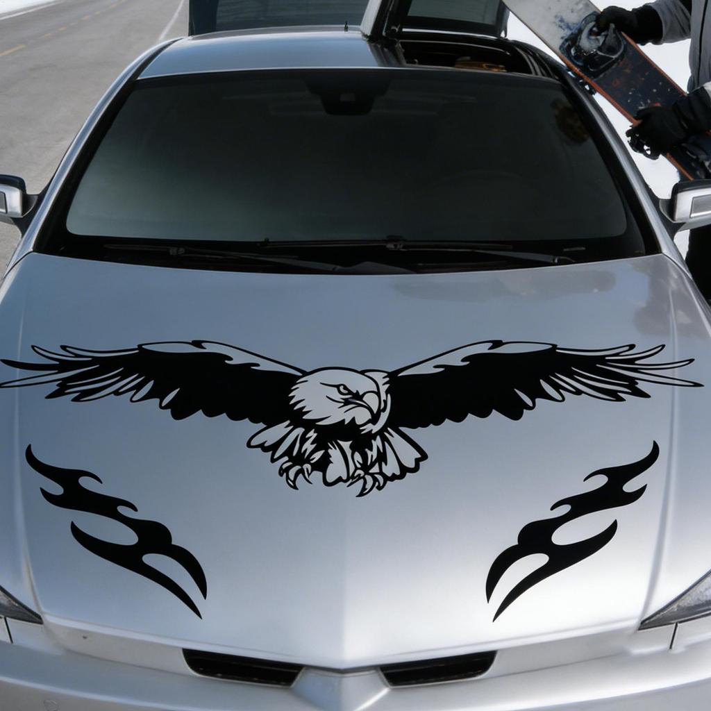 Car Stickers And Decals Eagle Pattern Waterproof Adhesive Waterproof Eagles Sticker for Vehicles Auto Truck Hood DIY Modelling