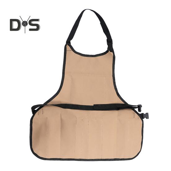 Șorț pentru scule de grădinărit, șorț de lucru din pânză Oxford 600D, rezistent, cu 14 buzunare, organizator impermeabil pentru amenajarea peisagistică