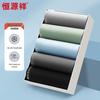 Hengyuanxiang Men's 120-Count Ice Silk Seamless Boxer Briefs 5-Pack