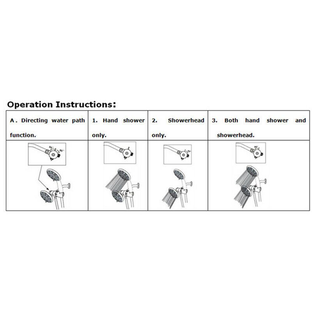 1 2 Inch 3 Way T Adapter Bath Shower Head Arm Mounted Diverter Valve Tap
