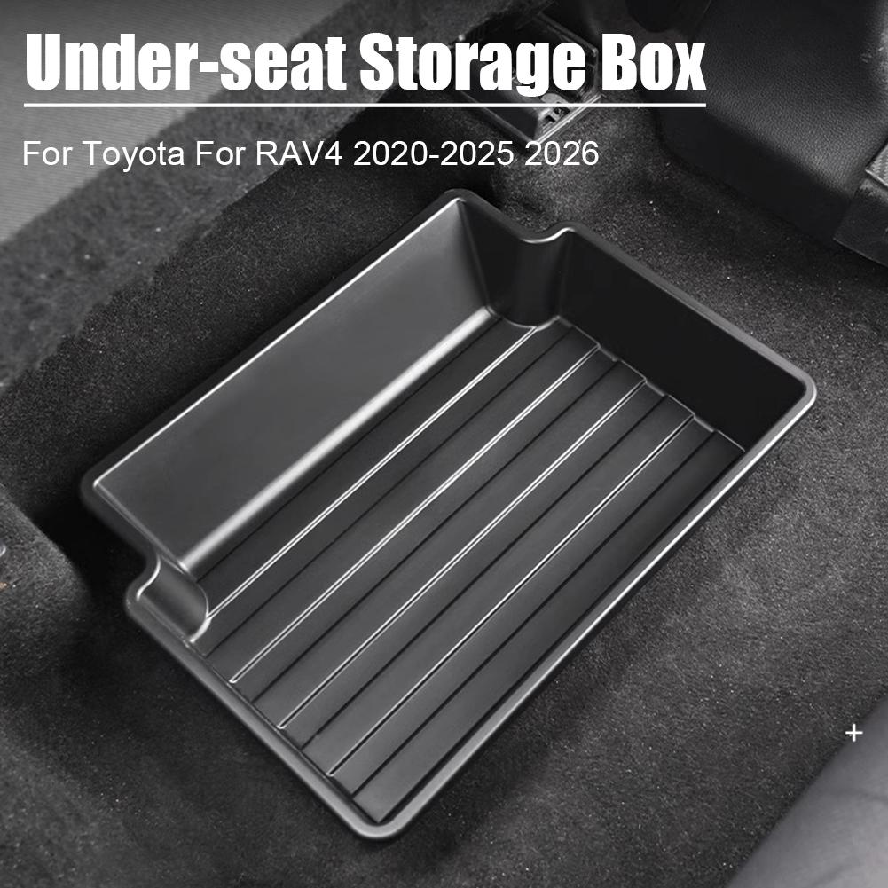 Car Under Seat Storage Box For Toyota For RAV4 2020-2026 2026 TPE Underseat Storage Box Organizer Trays RAV4 Accessories