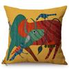 Modern Abstract Animal Oil Painting Art Style Living Room Sofa Cushion Cover Funky Artwork Chair Decorative Pillow Case Cojines