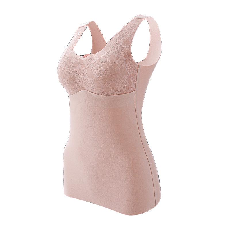 

Бархатный бесшовный женский терможилет большого размера с флисовой подкладкой и нагрудными вкладышами Medium