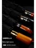 Automatic 10-Rib Black Glue Sunscreen Umbrella with Curved Handle, Compact Three-Fold Design, Custom Logo Available