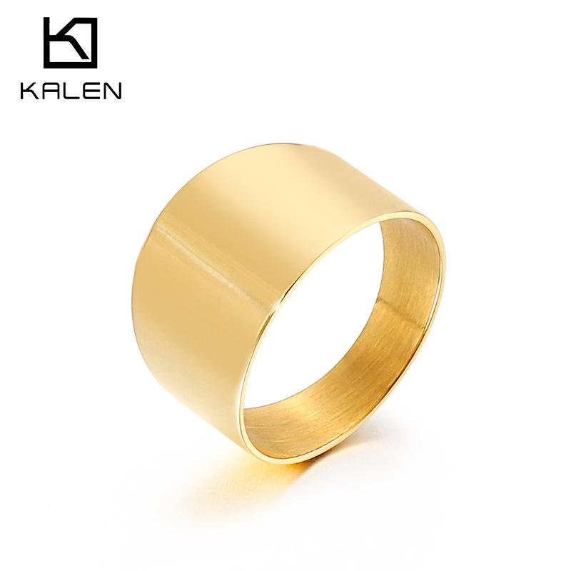 

Titanium Steel Wide Band Ring: Stylish Unisex Jewelry Accessory Size 7