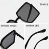 Fashion Square Sunglasses Woman Retro Vintage Gradient Sun Glasses Female Clear Lens