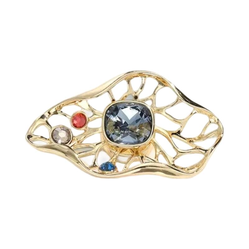 Многоразовая магнитная застежка-брошь Легкое украшение на грудь Булавка для шляп Шарфов Одежды серый