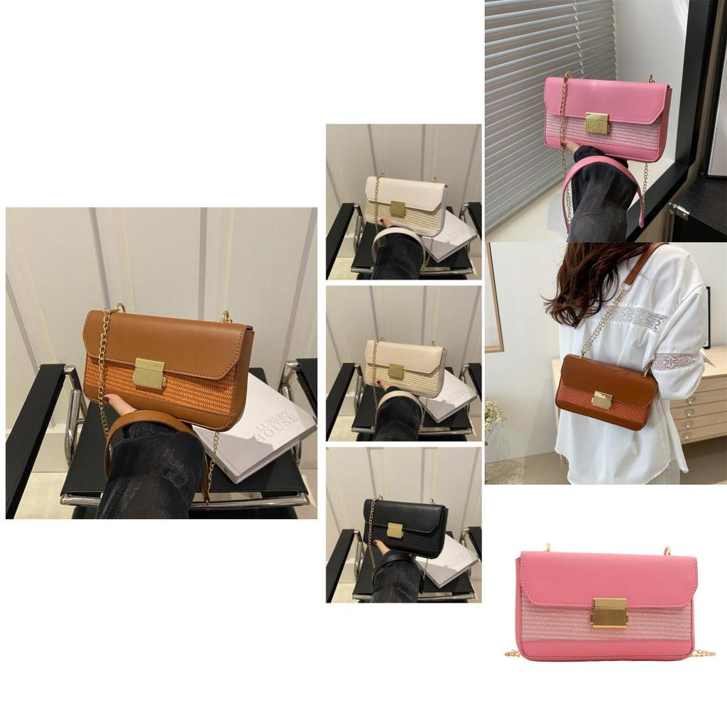 Stylish Urban Chic Small Crossbody Bag Retro Fashion Pu Leather With Lock Closure