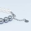 jewelCOUNTY Half & Half Pearl Bracelet[White/Grey]