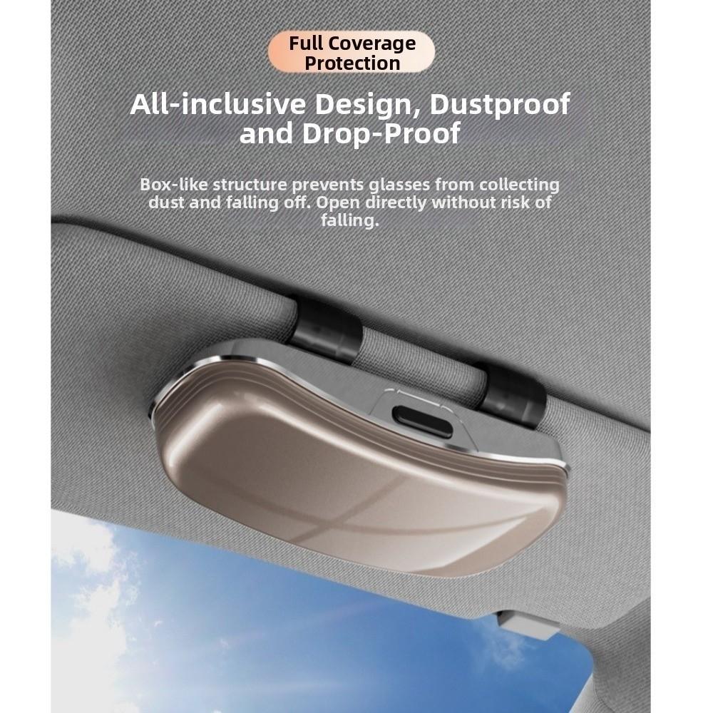 Anti Scratch Sun Visor Sunglasses Holder Box Eyeglasses Protection Case Car Interior Accessories
