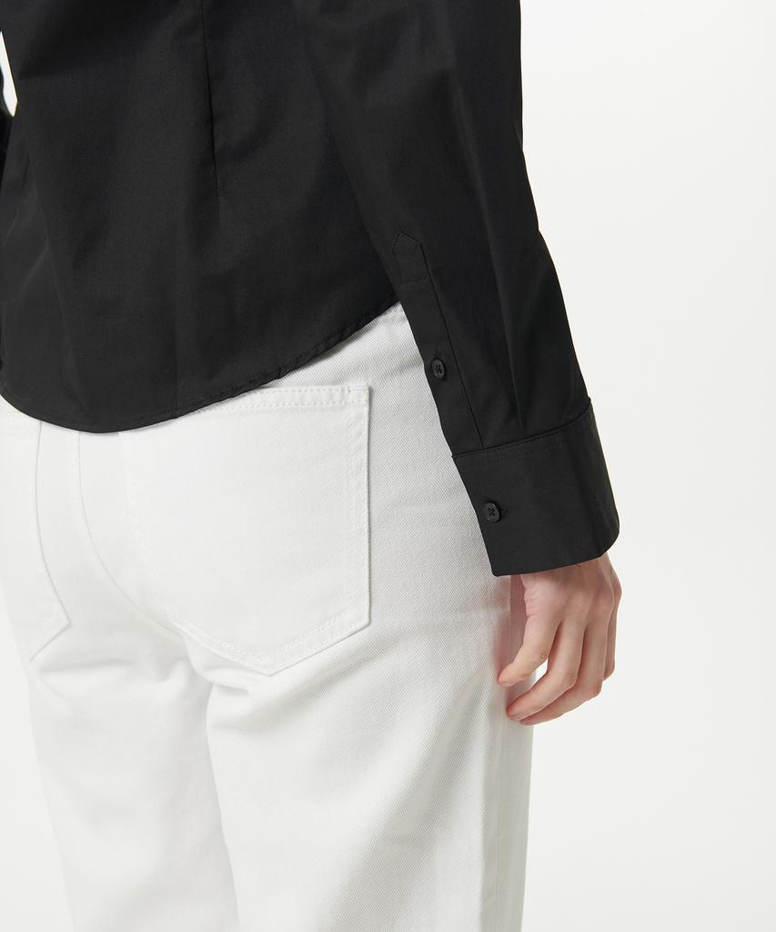 MUSINSA STANDARD WOMAN Slim Fit Shirt [Black]