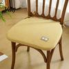 Cozy Fleece Seat Cushion for Winter Memory Foam Chair Cushion, Thickened Dining Pad with Straps, Replacement Wooden Chairs Non-Slip Backing, Washable