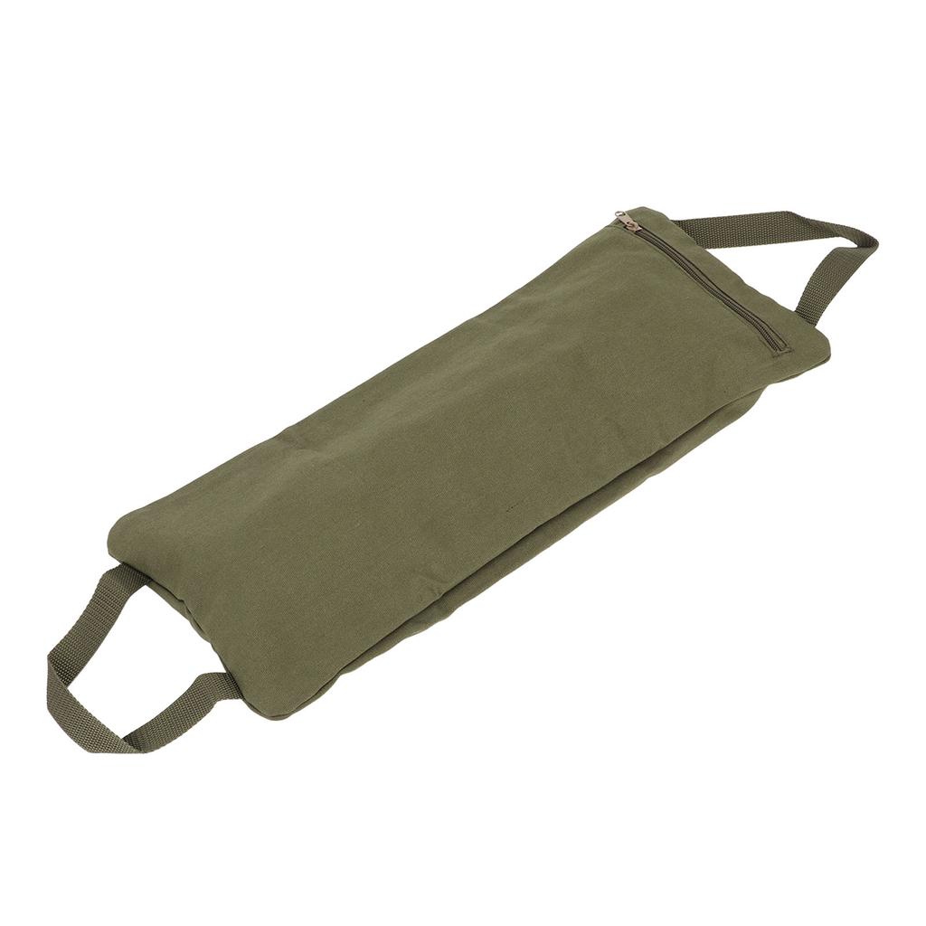 Military Green Yoga Sand Bag with Handle Portable Fillable Yoga Canvas Sandbags for Yoga Weights and Training