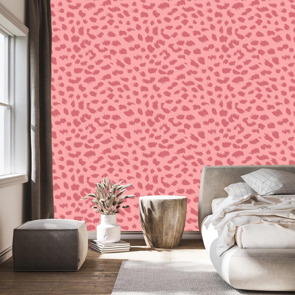 Rose Gold Coral Leather Wallpaper, Coral Center 50x1000